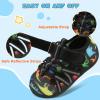 imageJOINFREE Toddler Sandals Boys Girls Breathable Closed Toe Water Beach Sandals Kids Wide Barefoot Summer Water Shoes Baby Walking SneakersBlackdinosaur