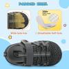 imageJOINFREE Toddler Sandals Boys Girls Breathable Closed Toe Water Beach Sandals Kids Wide Barefoot Summer Water Shoes Baby Walking SneakersBlackgrey