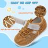 imageJOINFREE Toddler Sandals Boys Girls Breathable Closed Toe Water Beach Sandals Kids Wide Barefoot Summer Water Shoes Baby Walking SneakersBrown