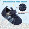 imageJOINFREE Toddler Sandals Boys Girls Breathable Closed Toe Water Beach Sandals Kids Wide Barefoot Summer Water Shoes Baby Walking SneakersNavyblue