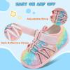 imageJOINFREE Toddler Sandals Boys Girls Breathable Closed Toe Water Beach Sandals Kids Wide Barefoot Summer Water Shoes Baby Walking SneakersPinkblue Scale