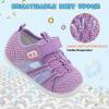 imageJOINFREE Toddler Sandals Boys Girls Breathable Closed Toe Water Beach Sandals Kids Wide Barefoot Summer Water Shoes Baby Walking SneakersPurple