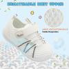 imageJOINFREE Toddler Sandals Boys Girls Breathable Closed Toe Water Beach Sandals Kids Wide Barefoot Summer Water Shoes Baby Walking SneakersWhite