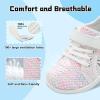 imageJOINFREE Toddler Shoes Boys Girls Wide Barefoot Shoes Little Kids Minimalist Sneakers Zero Drop Casual Walking Shoes Breathable Tennis Shoes Indoor OutdoorColor Whitepink