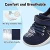 imageJOINFREE Toddler Shoes Boys Girls Wide Barefoot Shoes Little Kids Minimalist Sneakers Zero Drop Casual Walking Shoes Breathable Tennis Shoes Indoor OutdoorNavyblue