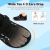 imageJOINFREE Toddler Shoes Boys Girls Wide Barefoot Shoes Little Kids Minimalist Sneakers Zero Drop Casual Walking Shoes Breathable Tennis Shoes Indoor OutdoorStripbalck