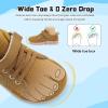 imageJOINFREE Toddler Shoes Boys Girls Wide Barefoot Shoes Little Kids Minimalist Sneakers Zero Drop Casual Walking Shoes Breathable Tennis Shoes Indoor OutdoorBrown