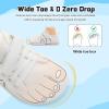 imageJOINFREE Toddler Shoes Boys Girls Wide Barefoot Shoes Little Kids Minimalist Sneakers Zero Drop Casual Walking Shoes Breathable Tennis Shoes Indoor OutdoorWhite