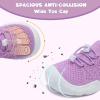 imageJOINFREE Toddler Shoes Boys Girls Wide Barefoot Shoes Slip On Sneakers for Toddler Kids Breathable Walking Shoes Lightweight Outdoor Tennis ShoesColorpurple