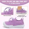 imageJOINFREE Toddler Shoes Boys Girls Wide Barefoot Shoes Slip On Sneakers for Toddler Kids Breathable Walking Shoes Lightweight Outdoor Tennis ShoesColorpurple