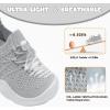 imageJOINFREE Toddler Shoes Boys Girls Wide Barefoot Shoes Slip On Sneakers for Toddler Kids Breathable Walking Shoes Lightweight Outdoor Tennis ShoesGrey