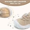 imageJOINFREE Toddler Shoes Boys Girls Wide Barefoot Shoes Slip On Sneakers for Toddler Kids Breathable Walking Shoes Lightweight Outdoor Tennis ShoesKhaki