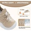 imageJOINFREE Toddler Shoes Boys Girls Wide Barefoot Shoes Slip On Sneakers for Toddler Kids Breathable Walking Shoes Lightweight Outdoor Tennis ShoesKhaki