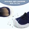 imageJOINFREE Toddler Shoes Boys Girls Wide Barefoot Shoes Slip On Sneakers for Toddler Kids Breathable Walking Shoes Lightweight Outdoor Tennis ShoesNavyblue