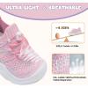 imageJOINFREE Toddler Shoes Boys Girls Wide Barefoot Shoes Slip On Sneakers for Toddler Kids Breathable Walking Shoes Lightweight Outdoor Tennis ShoesPink