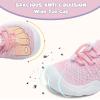 imageJOINFREE Toddler Shoes Boys Girls Wide Barefoot Shoes Slip On Sneakers for Toddler Kids Breathable Walking Shoes Lightweight Outdoor Tennis ShoesPink