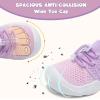 imageJOINFREE Toddler Shoes Boys Girls Wide Barefoot Shoes Slip On Sneakers for Toddler Kids Breathable Walking Shoes Lightweight Outdoor Tennis ShoesPinkpurple