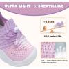 imageJOINFREE Toddler Shoes Boys Girls Wide Barefoot Shoes Slip On Sneakers for Toddler Kids Breathable Walking Shoes Lightweight Outdoor Tennis ShoesPinkpurple
