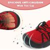 imageJOINFREE Toddler Shoes Boys Girls Wide Barefoot Shoes Slip On Sneakers for Toddler Kids Breathable Walking Shoes Lightweight Outdoor Tennis ShoesRed
