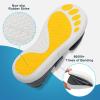 imageJOINFREE Womens Barefoot Walking Shoes Wide Diabetic Shoes Adjustable Mary Jane Shoes Flats Arthritis Edema Casual Shoes Breathable Slip on Sneakers Indoor OutdoorDarkgrey