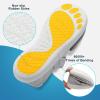 imageJOINFREE Womens Barefoot Walking Shoes Wide Diabetic Shoes Adjustable Mary Jane Shoes Flats Arthritis Edema Casual Shoes Breathable Slip on Sneakers Indoor OutdoorLightgrey