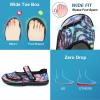 imageJOINFREE Womens Barefoot Walking Shoes Wide Diabetic Shoes Adjustable Mary Jane Shoes Flats Arthritis Edema Casual Shoes Breathable Slip on Sneakers Indoor OutdoorColorful