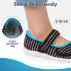 imageJOINFREE Womens Barefoot Walking Shoes Wide Diabetic Shoes Adjustable Mary Jane Shoes Flats Arthritis Edema Casual Shoes Breathable Slip on Sneakers Indoor OutdoorColorblack