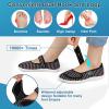 imageJOINFREE Womens Barefoot Walking Shoes Wide Diabetic Shoes Adjustable Mary Jane Shoes Flats Arthritis Edema Casual Shoes Breathable Slip on Sneakers Indoor OutdoorColorblack