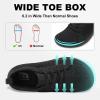 imageJOINFREE Womens Minimalist Walking Shoes Wide Toe Barefoot Shoes Zero Drop Casual Sneakers Breathable Slip On Tennis ShoesBlack