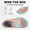 imageJOINFREE Womens Minimalist Walking Shoes Wide Toe Barefoot Shoes Zero Drop Casual Sneakers Breathable Slip On Tennis ShoesDarkpink