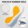 imageJOINFREE Womens Minimalist Walking Shoes Wide Toe Barefoot Shoes Zero Drop Casual Sneakers Breathable Slip On Tennis ShoesLightblue
