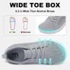 imageJOINFREE Womens Minimalist Walking Shoes Wide Toe Barefoot Shoes Zero Drop Casual Sneakers Breathable Slip On Tennis ShoesLightgrey