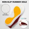 imageJOINFREE Womens Minimalist Walking Shoes Wide Toe Barefoot Shoes Zero Drop Casual Sneakers Breathable Slip On Tennis ShoesRed