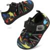 imageJOINFREE Toddler Sandals Boys Girls Breathable Closed Toe Water Beach Sandals Kids Wide Barefoot Summer Water Shoes Baby Walking SneakersBlackdinosaur
