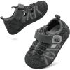 imageJOINFREE Toddler Sandals Boys Girls Breathable Closed Toe Water Beach Sandals Kids Wide Barefoot Summer Water Shoes Baby Walking SneakersBlackgrey