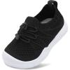 imageJOINFREE Toddler Shoes Boys Girls Wide Barefoot Shoes Slip On Sneakers for Toddler Kids Breathable Walking Shoes Lightweight Outdoor Tennis ShoesBlack