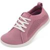 imageJOINFREE Womens Minimalist Walking Shoes Wide Toe Barefoot Shoes Zero Drop Casual Sneakers Breathable Slip On Tennis ShoesPurple