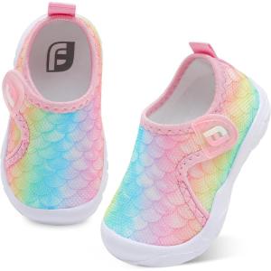 imageJOINFREE Toddler Boys Girls Barefoot Shoes Breathable Kids Sneakers Lightweight Walking Shoes Slip On Tennie Shoes Protect Toes School ShoesColorscale