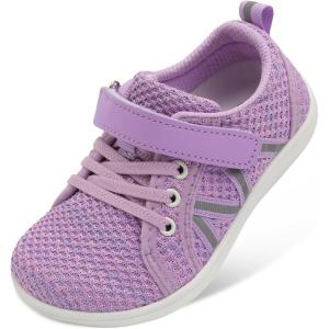 imageJOINFREE Toddler Shoes Boys Girls Wide Barefoot Shoes Little Kids Minimalist Sneakers Zero Drop Casual Walking Shoes Breathable Tennis Shoes Indoor OutdoorColorpurple