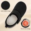 imageJOINFREE House Slippers for Women Men Cozy Slip On Bedroom Shoes Wide Barefoot Slipper Socks for Indoor Home Travel Office YogaBlack