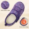 imageJOINFREE House Slippers for Women Men Cozy Slip On Bedroom Shoes Wide Barefoot Slipper Socks for Indoor Home Travel Office YogaBopurple