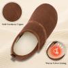 imageJOINFREE House Slippers for Women Men Cozy Slip On Bedroom Shoes Wide Barefoot Slipper Socks for Indoor Home Travel Office YogaBrown