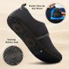 imageJOINFREE House Slippers for Women Men Cozy Slip On Bedroom Shoes Wide Barefoot Slipper Socks for Indoor Home Travel Office YogaDarkgrey