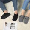 imageJOINFREE House Slippers for Women Men Cozy Slip On Bedroom Shoes Wide Barefoot Slipper Socks for Indoor Home Travel Office YogaDarkgrey