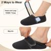 imageJOINFREE House Slippers for Women Men Cozy Slip On Bedroom Shoes Wide Barefoot Slipper Socks for Indoor Home Travel Office YogaDarkgrey