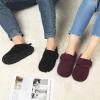 imageJOINFREE House Slippers for Women Men Cozy Slip On Bedroom Shoes Wide Barefoot Slipper Socks for Indoor Home Travel Office YogaDarkpurple