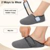 imageJOINFREE House Slippers for Women Men Cozy Slip On Bedroom Shoes Wide Barefoot Slipper Socks for Indoor Home Travel Office YogaGrey