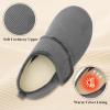 imageJOINFREE House Slippers for Women Men Cozy Slip On Bedroom Shoes Wide Barefoot Slipper Socks for Indoor Home Travel Office YogaGrey