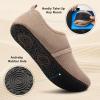 imageJOINFREE House Slippers for Women Men Cozy Slip On Bedroom Shoes Wide Barefoot Slipper Socks for Indoor Home Travel Office YogaKhaki