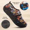 imageJOINFREE House Slippers for Women Men Cozy Slip On Bedroom Shoes Wide Barefoot Slipper Socks for Indoor Home Travel Office YogaMultiflower